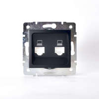 Механизм розетки компьютерн. 2-м СП KARINA RJ45 черн. бархат LEZARD 707-4288-141