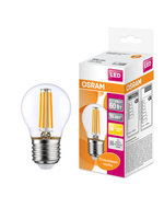 Светодиодная филаментная лампа LED STAR Classic P 5W, прозрачная колба, Е27 LSCLP60 CL 5W/827 230V FILE2710X1RU | 4058075212510 Osram