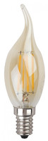 Лампа светодиодная F-LED BXS-9W-840-E14 gold (филамент, свеча на ветру золот, 7Вт, нетр, E14) (10/100/4000) ЭРА (Энергия света) Б0047010