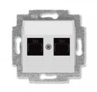 Розетка информационная Levit двойная 2хRJ45 кат. 5e сер. ABB 2CHH295118A6016