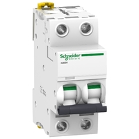 Выключатель автоматический двухполюсный iC60H 50А D 10кА | A9F85250 Schneider Electric