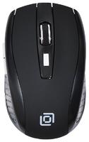 Мышь 455MW черн. оптическая 1600dpi беспроводная USB 5but TM-8100 BLACK RUBBER ОКЛИК 945818