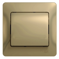 Выключатель 1-кл. СП Glossa 10А IP20 (сх. 1) 10AX в сборе титан SchE GSL000412 Schneider Electric