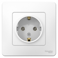 Розетка 1-м СП Blanca 16А IP20 250В с заземл. без защ. шторок бел. SchE BLNRS001011 Schneider Electric