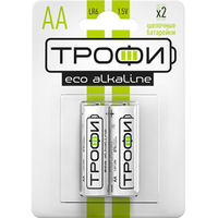 Батарейка щелочная (алкалиновая) LR6-2BL ECO (20/360/11520) (AA) | Б0017045 ТРОФИ