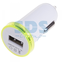 Автозарядка в прикуриватель USB (АЗУ) (5 V, 2100 mA) белая | 18-1937 REXANT