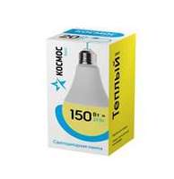 Лампа светодиодная LED 20Вт 220В Е27 D60х138 теплый A65 Космос Экономик LkecLED20wA65E2730 LkecLED20wA60E2730