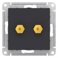 Аудиорозетка ATLASDESIGN двухместная карбон - ATN001087 Schneider Electric