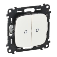 Механизм переключателя 2-кл. СП Valena Allure 10А IP20 250В 10AX с подсветкой лиц. панелью бел. Leg 752709 Legrand