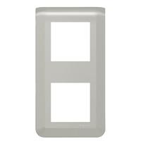 Рамка - Mosaic 2х2 модуля вертикальная алюминий | 079322L Legrand