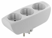 Тройник ЭРА SP-3e-W 2K+3 3 розетки с/з 220 В 10 А белый C0045529 (Энергия света)