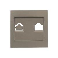 Валенсия лицевая панель розетки RJ-45 1-местная кашемир EKF PROxima | ESK01-L-035-40