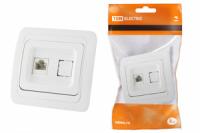 Розетка компьютерная RJ-45 белая "Валдай" | SQ1804-0013 TDM ELECTRIC