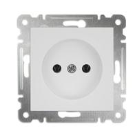 Розетка 1-м СП Karea 10А IP20 без заземл. механизм бел. Makel 57001022