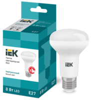 Лампа светодиодная Eco 8Вт R63 4000К нейтр. бел. E27 720лм 230-240В IEK LLE-R63-8-230-40-E27 (ИЭК)
