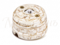Розетка компьютерная RJ45 (в компл. с подъемн. рамкой D70x45), цв. - дворцов мрамор, коллекц. "Царское село", ТМ "МезонинЪ" | GE70341-19 GREENEL