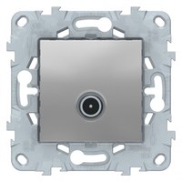 Механизм розетки TV UNICA NEW проходная алюм. SchE NU546330 Schneider Electric