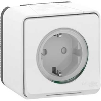 Розетка 1-м ОП Mureva Styl 16А IP55 с заземл. защ. шторки бел. SchE MUR39034 Schneider Electric