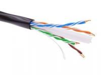 Информационный кабель неэкранированый U/UTP 4х2 CAT6A, PE, чёрный | RN6AUUPE5BK DKC (ДКС)