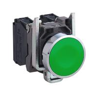 Кнопка Harmony XB4 металлическая утопленная зел. d22 1НО+1НЗ SchE XB4BA35 Schneider Electric