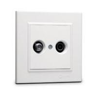Розетка телевизионная оконечная TV/SAT Karea 1дБ Makel 56001098