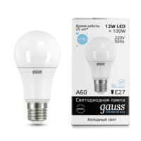 Лампа светодиодная LED 12Вт E27 220В 6500К Elementary A60 | 23232 Gauss