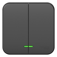 Выключатель 2-кл. ОП Blanca 10А IP20 (сх. 5) 250В с подсветкой антрацит SchE BLNVA105106 Schneider Electric