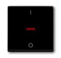 Клавиша для 1-кл. выкл./переключ./кнопок с символом "I/O" красная линза Impressivo антрацит ABB 2TKA000549G1