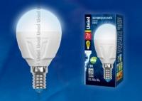 Лампа светодиодная LED-G45-7W/NW/E14/FR PLP01WH Palazzo 7Вт шар матовая 4500К бел. E14 (упак. картон) Uniel UL-00000771