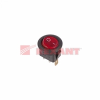 Выключатель клавишный круглый 250В 6А (3с) ON-OFF красн. с подсветкой (RWB-214 SC-214 MIRS-101-8) Rexant 36-2570