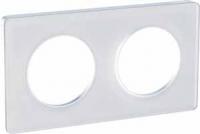 Рамка 2-м Odace прозр. бел. SchE S52P804R Schneider Electric
