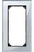 Рамка 2-м Merten стеклянная без перегородки бриллиант сер. SchE MTN4025-3260 Schneider Electric