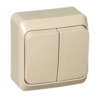 Выключатель 2-кл. ОП Этюд 10А IP20 крем. SchE BA10-002K Schneider Electric