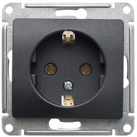 Розетка 1-м СП 1мод. Glossa 16А IP20 с заземл. механизм антрацит SchE GSL000743 Schneider Electric