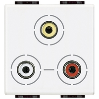 Разъем 3хRCA LivingLight бел. Leg BTC N4283 Legrand