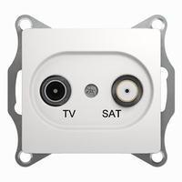 Розетка телевизионная оконечная TV/SAT 1-м СП Glossa 1дБ механизм бел. SchE GSL000197 Schneider Electric