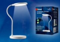 Светильник настольный TLD-553 White/LED/400Lm/4500K/Dimmer/USB 6Вт встроен. аккум. 1200мАч сенсор. выкл. Uniel UL-00003338