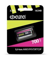 Аккумулятор 16340 3.7В Li-Ion 700мА.ч без платы защиты BL-1 ФАZА 5039087 ФАZA (ФАЗА)
