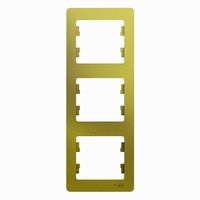 Рамка 3-м Glossa верт. фисташк. SchE GSL001007 Schneider Electric