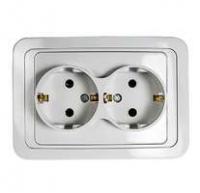 Розетка 2-м CLASSICO с заземл. 2128 бел. ASD / IN HOME 4680005959921 LLT