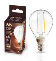 Лампа светодиодная филаментная PREMIUM (FILAMENT) 5Вт G45 4000К холодн. E14 480лм REV 32358 7