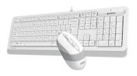 Комплект клавиатура+мышь Fstyler F1010 клавиатура бел./сер. мышь USB Multimedia WHITE A4TECH 1147556
