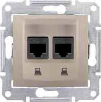 Механизм розетки компьютерной 2-м СП Sedna RJ45 кат.6 STP экранир. титан SchE SDN5000168 Schneider Electric