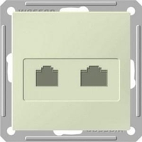 Розетка компьютерная + телефонная 2-м СП W59 RJ45 RJ11 кат.5E 1А механизм сл. кость SchE RSI-251TK5E-2-86 Schneider Electric