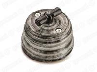 Art-Decor выкл-ль фарф. прох. на 2 полож. в компл. с подъем. рамкой 10А 250В цвет - Art-Black, ТМ "МЕЗОНИНЪ" | GE70404-41 GREENEL