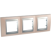 Рамка 3-м Unica Top оникс/алюм. SchE MGU66.006.096 Schneider Electric