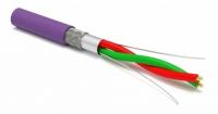 Кабель PB-S-PU для шины ProfiBus DP/PA 1х2х22 AWG (0.64мм) однопров. жилы (solid) SF/UTP внутр. прокл. (-40град.C - +70град.C) PU фиолетовый Hyperline 26218
