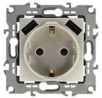 Розетка 2P+E 16A-250В, штор. с 2xUSB 5В-3А, Эра Elegance, шампань 14-4109-04 - Б0047870 (Энергия света)