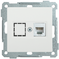 Механизм розетки комп. СП BOLERO РК10-1-Б RJ45 Cat5e бел. IEK EKB15-01-K01 (ИЭК)