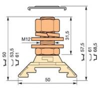 Клемма HD185/36.F12.31.1 1шпилька | 1SNA295405R2700 TE ABB
